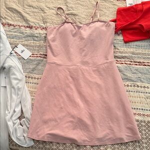 Alo Pink Spaghetti Strap Dress
